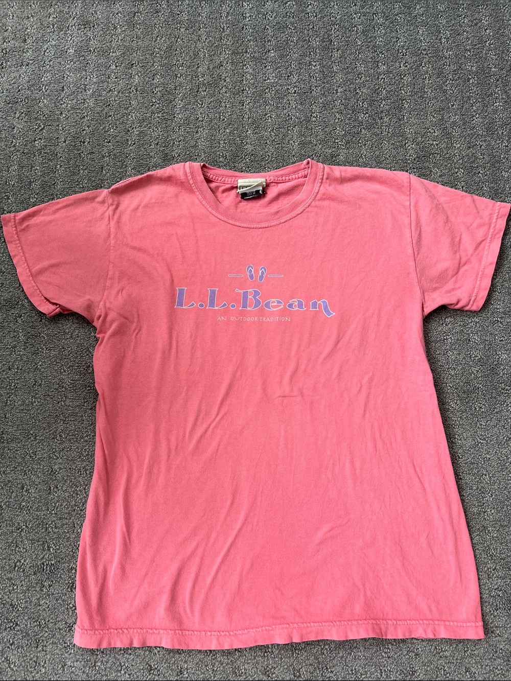 L.L.Bean Coral Pink Logo Tee